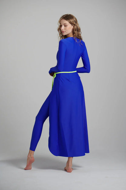 Watskin Sunwear Olivia Wrap Skirt in Azul Blue